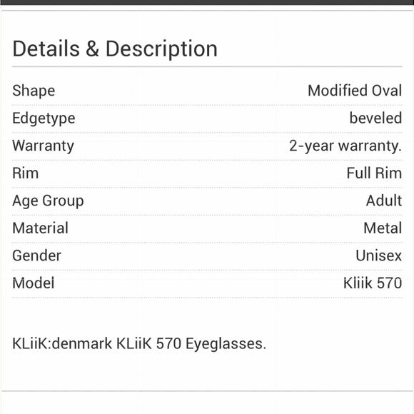 KLiiK Denmark 570 eyeglasses metal frames - Picture 14 of 15